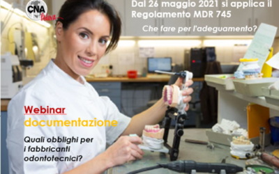 Atti webinar 1.5.21: Gli obblighi per i Laboratori Odontotecnici