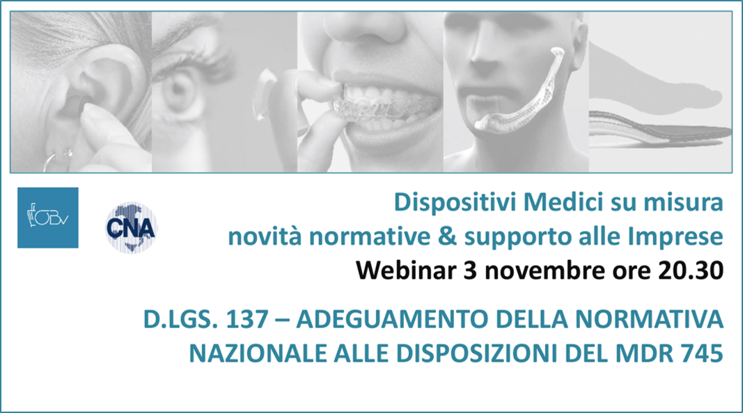 3 novembre ore 20.30 – Webinar “DM su misura, novità normative e supporto alle imprese” – D.Lgs. 137