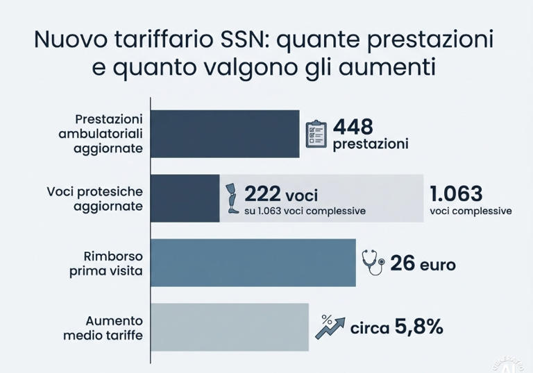 Dal 21 settembre 2026 nuove tariffe delle prestazioni di specialistica e protesica